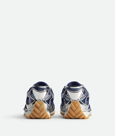 Bottega Veneta Orbit Metallic Net Runner Sneakers In Blue