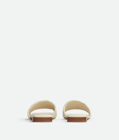 Bottega Veneta Women Ivory Leather Parco Slippers In White