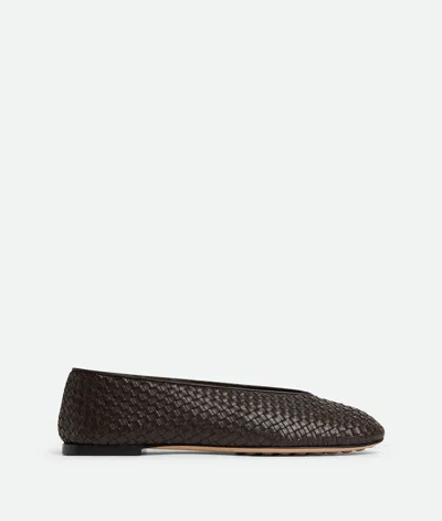 Bottega Veneta Micro Woven Nappa Leather Ballerina Flats In Pink