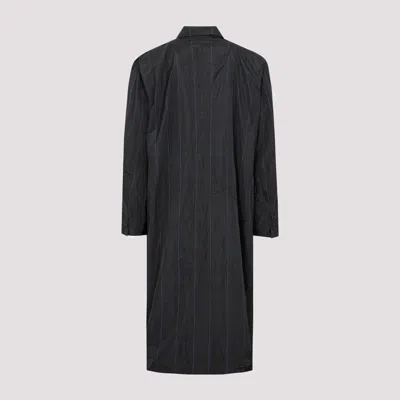 Balenciaga Grey Single-breasted Coat In Gray