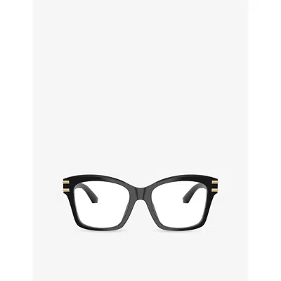 Dolce & Gabbana Womens Black Dg3419 Square-frame Acetate Optical Glasses In Black