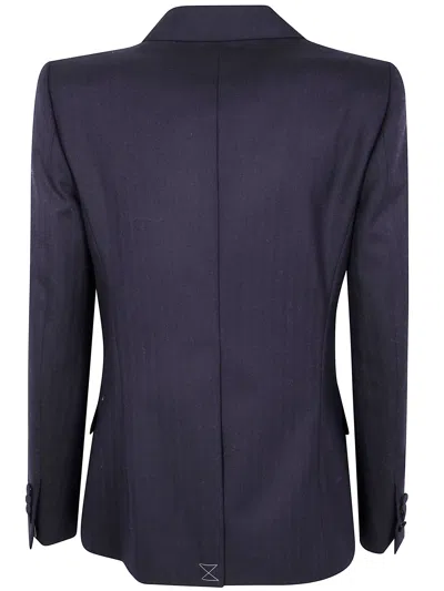 Dries Van Noten Beaura Double-breasted Wool Jacket In Blue