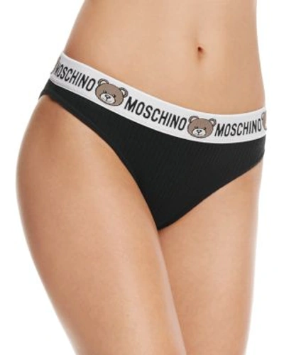 Shop Moschino Bear Logo Brief #471259790489 In Black