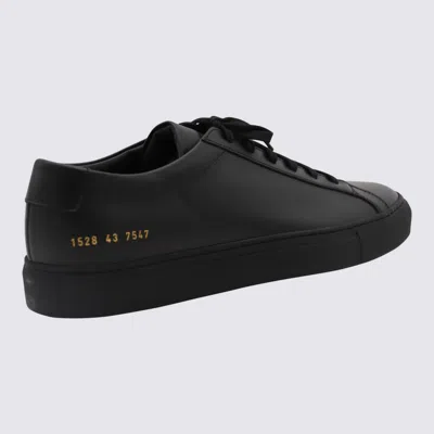 Common Projects Achilles Low-top Sneakers In Black Calf Leather In Black