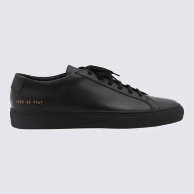 Common Projects Achilles Low-top Sneakers In Black Calf Leather In Black