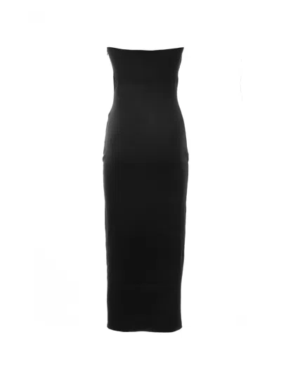 Chloé Twisted Knit Silk-blend Midi Dress In Black