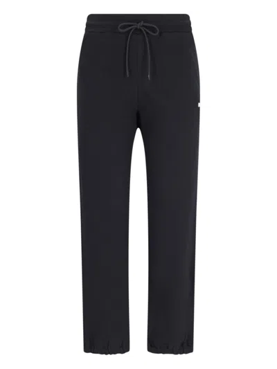 Msgm Logo Jogger Pants In Black