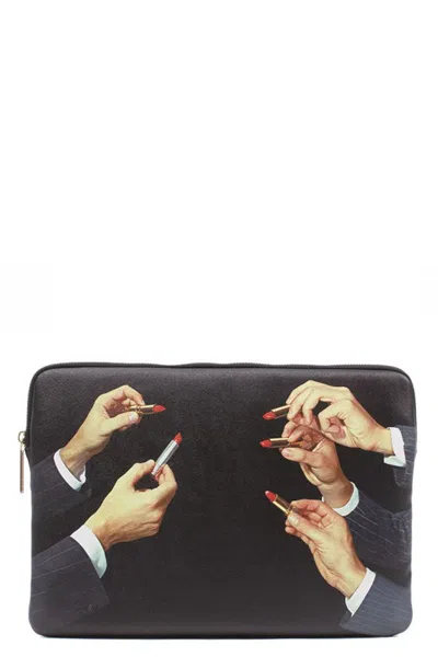 Seletti 'lipstick' Computer Case In Black