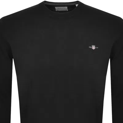 Gant Mens Regular Fit Long Sleeve Shield Logo T-shirt In Black