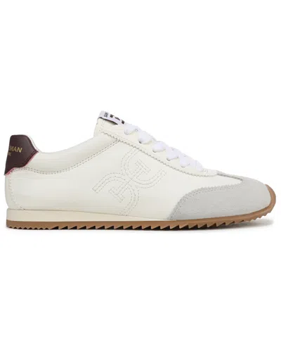 Sam Edelman Womens White Isella Leather And Suede Trainers Eur 39 / 6 Uk In Multi