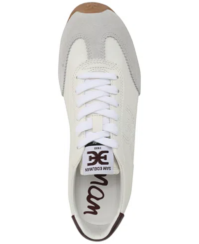 Sam Edelman Womens White Isella Leather And Suede Trainers Eur 39 / 6 Uk In Multi