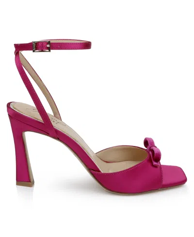 Jewel Badgley Mischka Women's Elisha Bow Square Toe Sandals In Pink