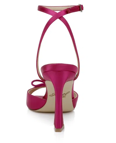 Jewel Badgley Mischka Women's Elisha Bow Square Toe Sandals In Pink
