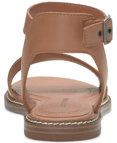 Lucky Brand Women's Kimaya Ankle-strap Flat Sandals In Brown