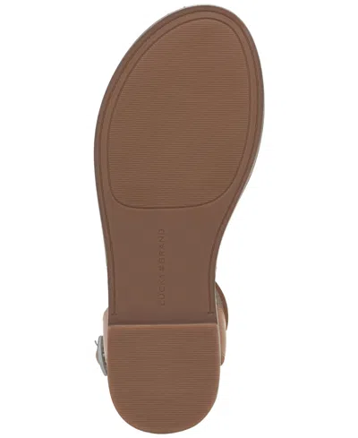 Lucky Brand Women's Kimaya Ankle-strap Flat Sandals In Brown