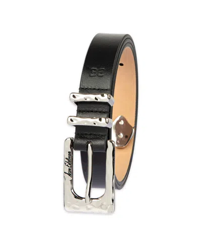 Sam Edelman Hammered Leather Belt In Black