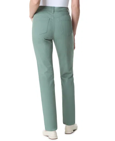 Gloria Vanderbilt Petite Amanda Straight-leg Jeans In Green