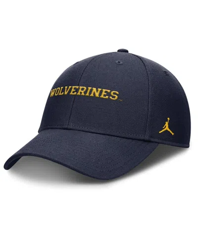Jordan Men's Michigan On-field Rise Gameday  Brand Dri-fit College Trucker Adjustable Hat In Blue