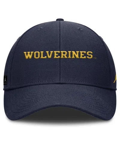 Jordan Men's Michigan On-field Rise Gameday  Brand Dri-fit College Trucker Adjustable Hat In Blue