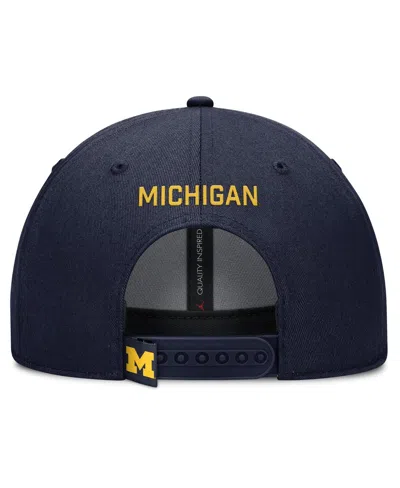 Jordan Men's Michigan On-field Rise Gameday  Brand Dri-fit College Trucker Adjustable Hat In Blue