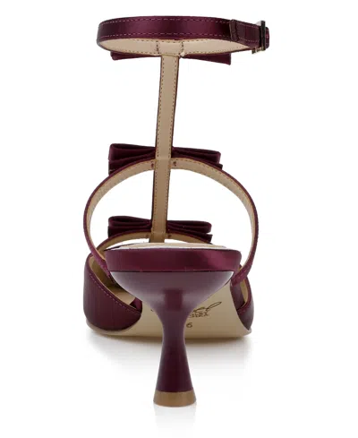 Jewel Badgley Mischka Women's Elisabetta Bow Pointed Toe Pumps In Burgundy