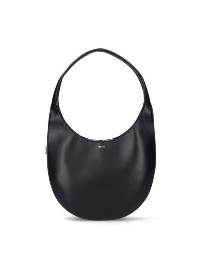 Coperni Medium Soft Swipe Leather Shoulder Bag In Black
