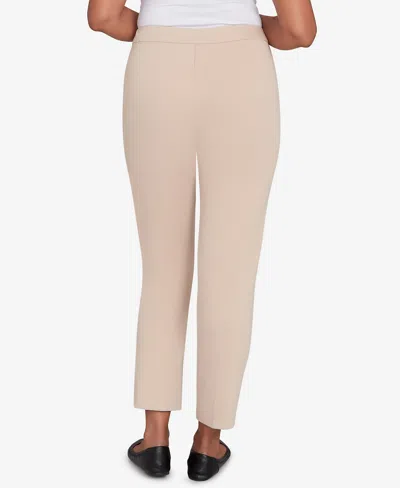 Alfred Dunner Women's Urban Legend Fitted Twill Medium Length Pants In Neutral