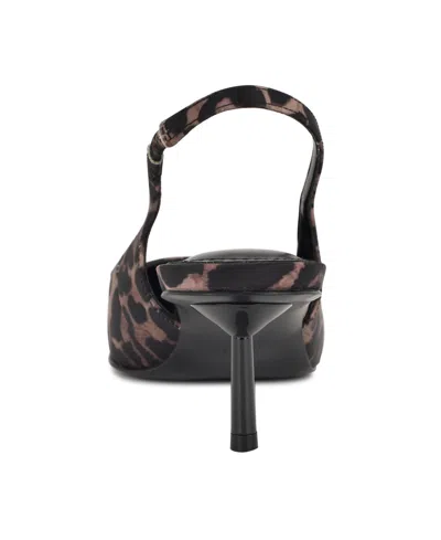 Nine West Hunny Slingback Pointed Toe Pump In Animal Print
