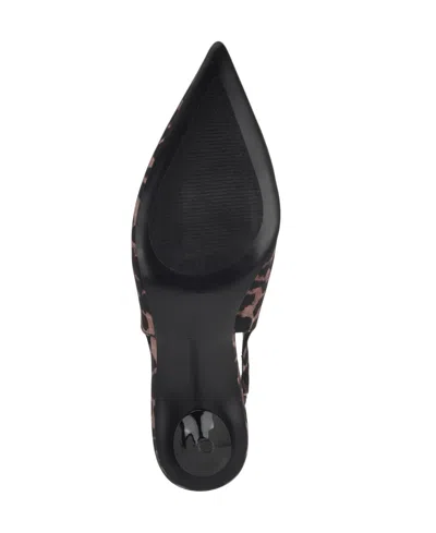 Nine West Hunny Slingback Pointed Toe Pump In Animal Print