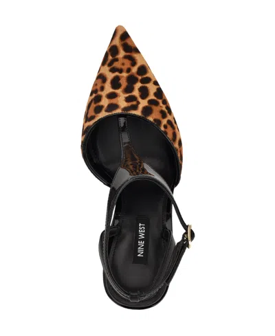 Nine West Women's Fiesta T-strap Stiletto Pumps In Animal Print