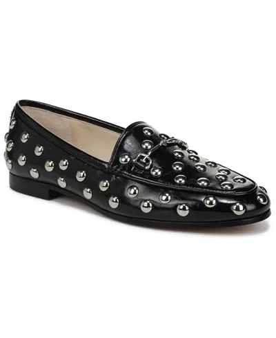 Sam Edelman Loraine Studded Metallic Loafers In Black
