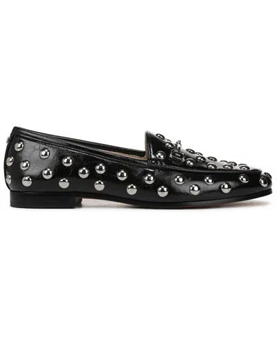 Sam Edelman Loraine Studded Metallic Loafers In Black