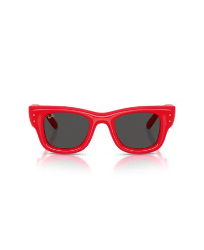 Ray Ban Womens Red Rb4940 Wayfarer Puffer Square-frame Nylon Sunglasses In Red