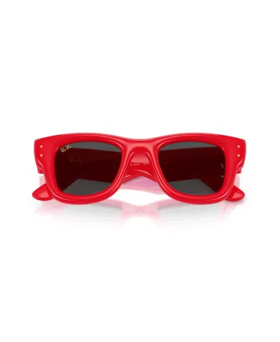 Ray Ban Womens Red Rb4940 Wayfarer Puffer Square-frame Nylon Sunglasses In Red