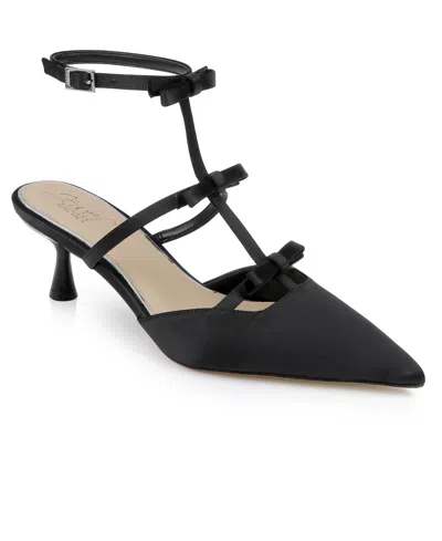 Jewel Badgley Mischka Women's Elisabetta Bow Pointed Toe Pumps In Black