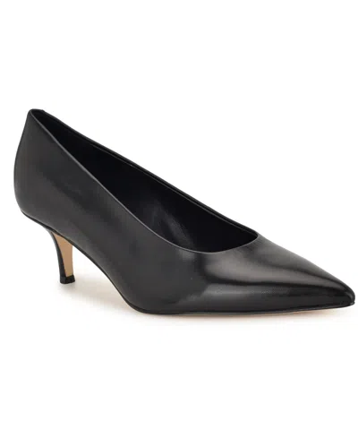 Nine West Women's Adalys Pointy Toe Kitten Heel Pumps In Black