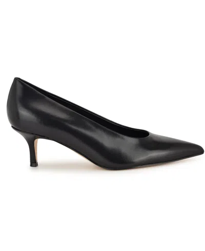 Nine West Women's Adalys Pointy Toe Kitten Heel Pumps In Black