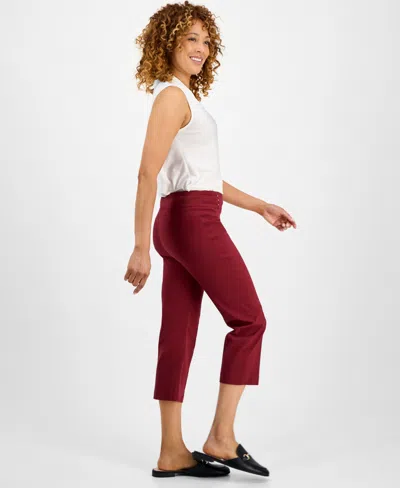 Jm Collection Petite Rivet-detail Capri Pants, Created For Macy's In Multi
