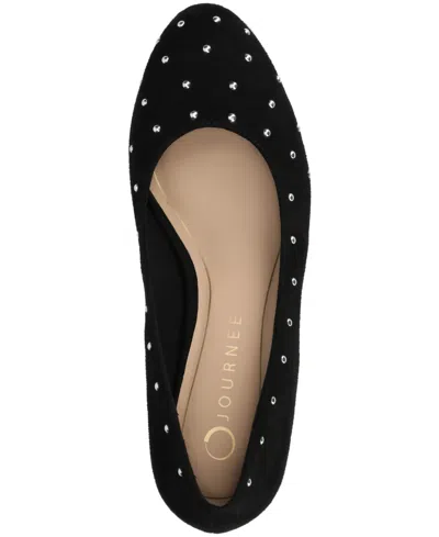 Journee Collection Saarii Womens Round Closed Toe Block Heel Pumps In Black