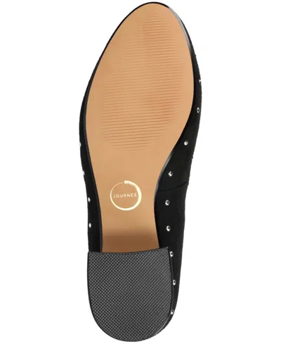 Journee Collection Saarii Womens Round Closed Toe Block Heel Pumps In Black