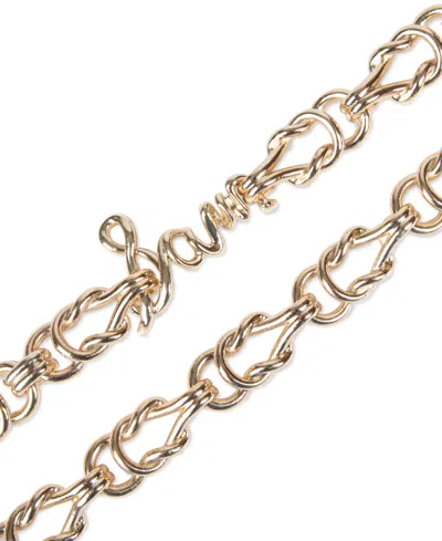Sam Edelman Women's Fully Adjustable Knotted Logo Chain Belt In Gold