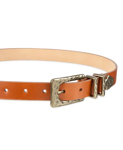 Sam Edelman Hammered Leather Belt In Brown