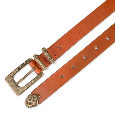 Sam Edelman Hammered Leather Belt In Brown