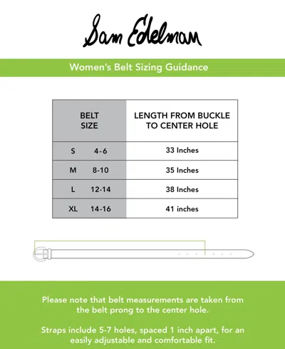 Sam Edelman 28mm Ee Link Braid Belt Black Leather In Black