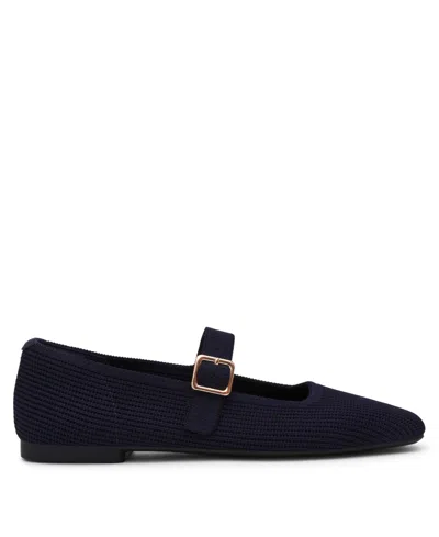 Anne Klein Women's Mabel Knit Mary Jane Flats In Blue
