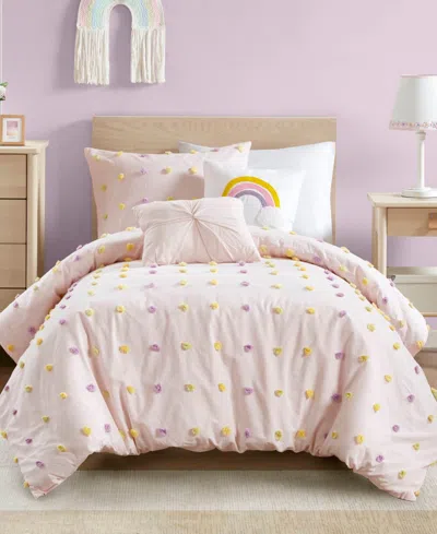 Intelligent Design Callie Pom Pom 4-pc. Comforter Set, Twin/twin Xl In Pink
