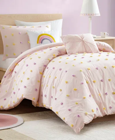 Intelligent Design Callie Pom Pom 4-pc. Comforter Set, Twin/twin Xl In Pink