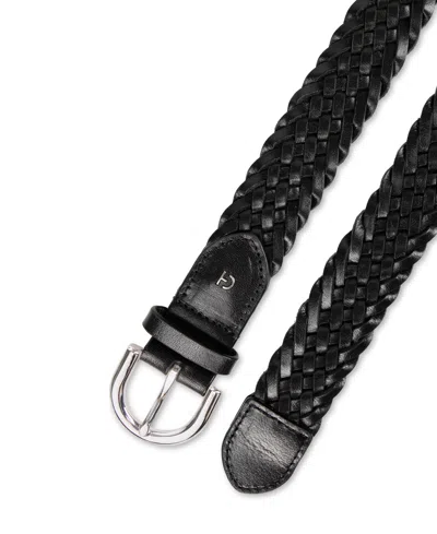Cole Haan Braided Leather Belt In Black