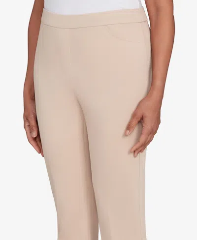 Alfred Dunner Women's Urban Legend Fitted Twill Medium Length Pants In Neutral