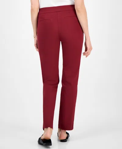 Jm Collection Women's Lace Side Panel Pull-on Pants In White